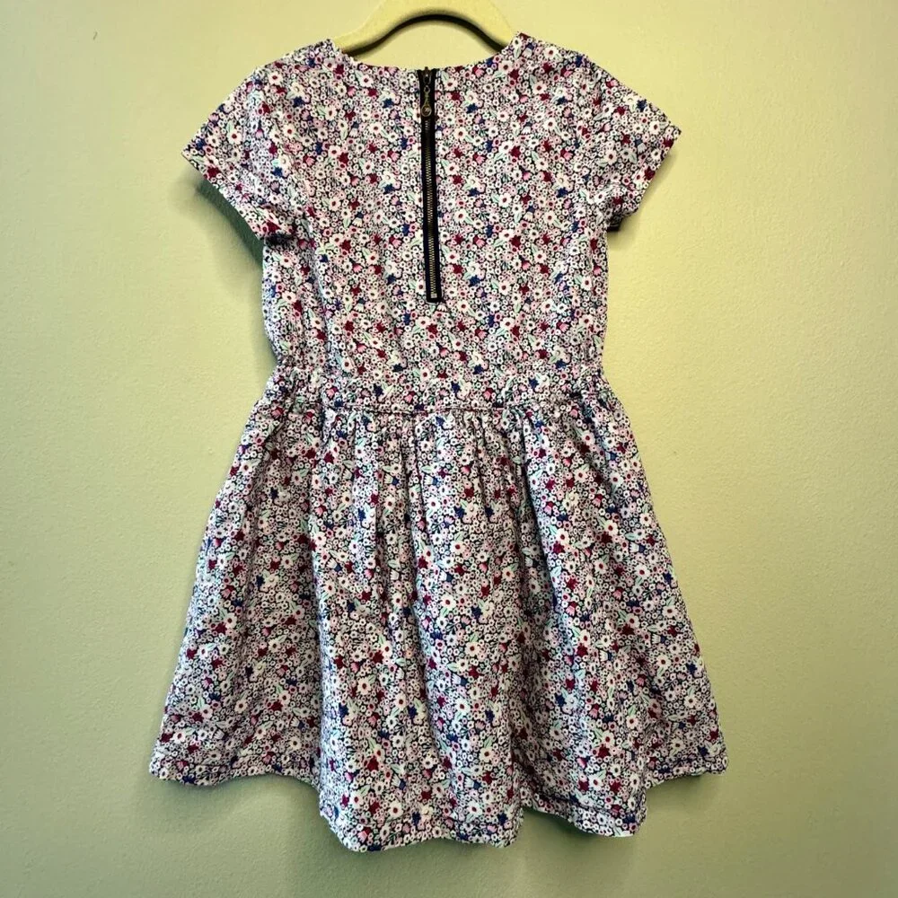 SERGENT MAJOR Ditzy Floral Dress Girls 8 130 Cotton Purple Spring Flowers Girl - Picture 2 of 10